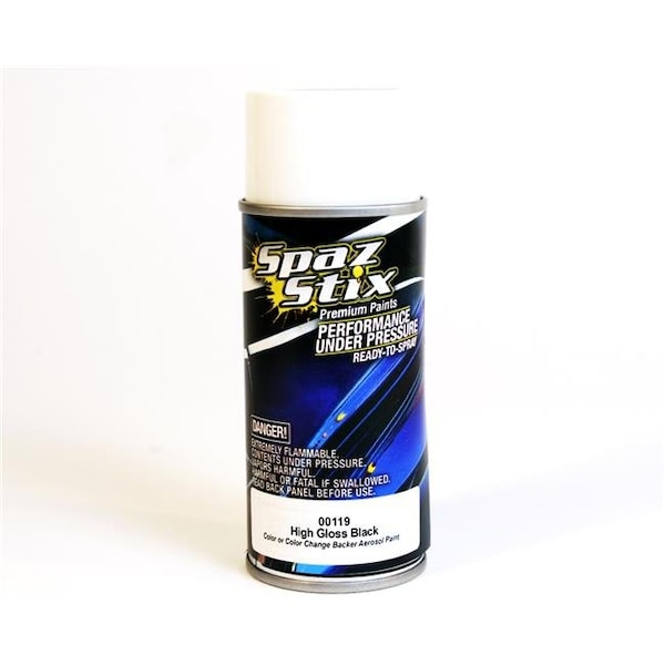 Spaz Stix Spaz Stix SZX00119 High Gloss Black & Backer Paint - Aerosol 3.5 oz SZX00119 - main